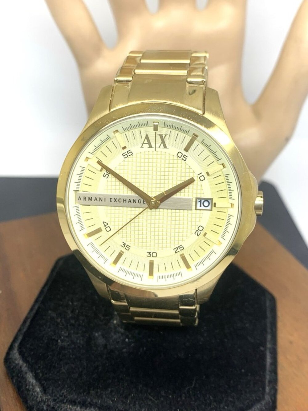Armani Exchange Men's Watch AX2131 Quartz Gold Stainless Steel 46mm